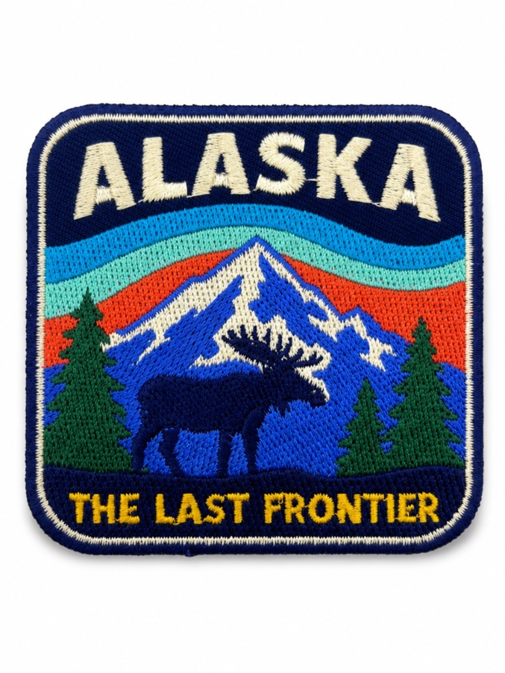 Alaska Patch Iron On 3 Inch The Last Frontier Moose Mountain Embroidered